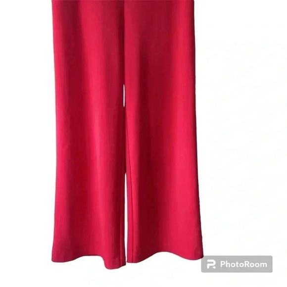 EXPRESS Red Off the Shoulder Wide Leg Jumpsuit Size Medium - Picture 4 of 6